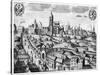 View of Prague Showing the Imperial Palace and the College of Theology, circa 1618-null-Stretched Canvas