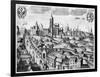View of Prague Showing the Imperial Palace and the College of Theology, circa 1618-null-Framed Giclee Print