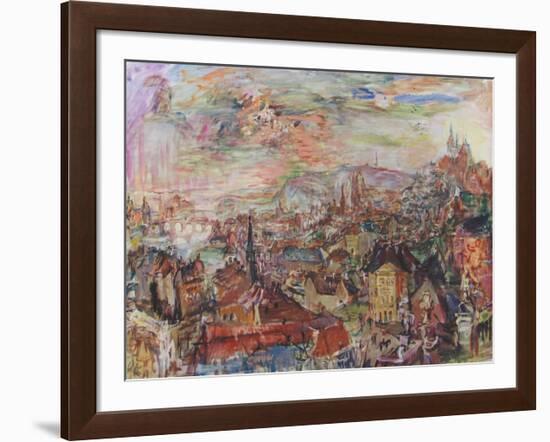 View of Prague-Oskar Kokoschka-Framed Collectable Print