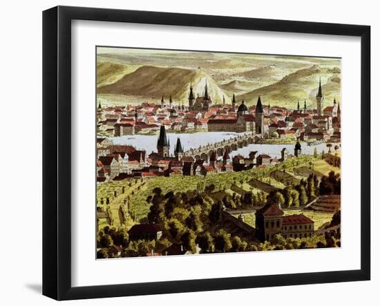 View of Prague-null-Framed Giclee Print