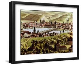View of Prague-null-Framed Giclee Print