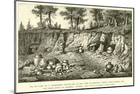 View of Prehistoric Graveyard of the Late Quaternary Period-null-Mounted Giclee Print