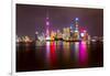 View of Pudong Skyline and Huangpu River from the Bund, Shanghai, China-Frank Fell-Framed Photographic Print