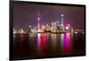 View of Pudong Skyline and Huangpu River from the Bund, Shanghai, China-Frank Fell-Framed Photographic Print