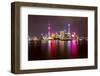 View of Pudong Skyline and Huangpu River from the Bund, Shanghai, China-Frank Fell-Framed Photographic Print