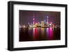 View of Pudong Skyline and Huangpu River from the Bund, Shanghai, China-Frank Fell-Framed Photographic Print