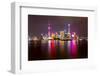 View of Pudong Skyline and Huangpu River from the Bund, Shanghai, China-Frank Fell-Framed Photographic Print