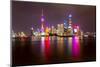 View of Pudong Skyline and Huangpu River from the Bund, Shanghai, China-Frank Fell-Mounted Photographic Print