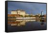 View of Puerto Madero and the museum ship ARA Presidente Sarmiento, City of Buenos Aires, Buenos Ai-Karol Kozlowski-Framed Stretched Canvas