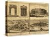 View of Pula, Arch of Sergi, Temple of Rome and Augustus, Amphitheatre and View of Koper, 1730-null-Stretched Canvas