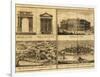 View of Pula, Arch of Sergi, Temple of Rome and Augustus, Amphitheatre and View of Koper, 1730-null-Framed Giclee Print