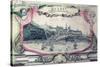 View of Quebec City on the St. Lawrence River, in a 1688 Map of North America-null-Stretched Canvas