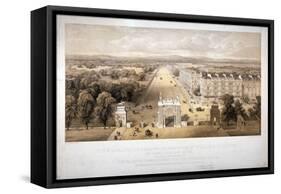 View of Queen's Gate, Hyde Park, Kensington, London, 1857-Day & Son-Framed Stretched Canvas