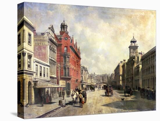 View of Queen Street, Auckland-Jacques Carabain-Stretched Canvas