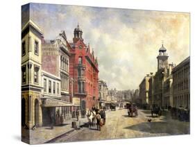 View of Queen Street, Auckland-Jacques Carabain-Stretched Canvas