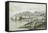 View of Ragusa, Modern Day Dubrovnik from the Universal Geography by Elisee Reclus, Croatia-null-Framed Stretched Canvas