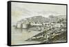 View of Ragusa, Modern Day Dubrovnik from the Universal Geography by Elisee Reclus, Croatia-null-Framed Stretched Canvas