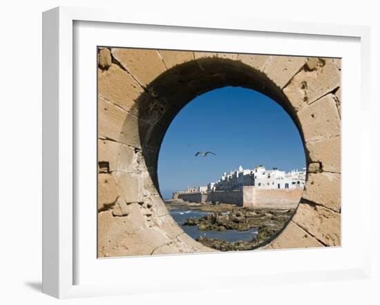 View of Ramparts of Old City, UNESCO World Heritage Site, Essaouira, Morocco, North Africa, Africa-Nico Tondini-Framed Photographic Print