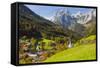 View of Ramsau in Autumn, Near Berchtesgaden, Bavaria, Germany, Europe-Miles Ertman-Framed Stretched Canvas