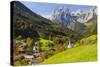 View of Ramsau in Autumn, Near Berchtesgaden, Bavaria, Germany, Europe-Miles Ertman-Stretched Canvas