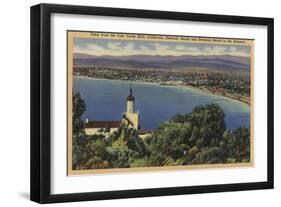 View of Redondo & Hermosa Beaches, California - Palo Verde Hills, CA-Lantern Press-Framed Art Print