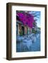 View of restaurant in Fiscardo harbour, Fiscardo, Kefalonia, Ionian Islands, Greek Islands, Greece-Frank Fell-Framed Photographic Print