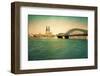 View of Retro Gothic Cathedral in Cologne, Germany-ilolab-Framed Photographic Print