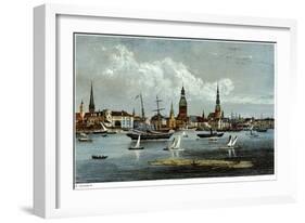 View of Riga, Ca 1855-Wilhelm Siegfried Stavenhagen-Framed Giclee Print