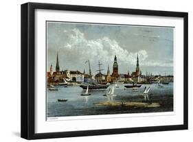 View of Riga, Ca 1855-Wilhelm Siegfried Stavenhagen-Framed Premium Giclee Print