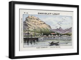 View of Rikitea, Gambier Islands-null-Framed Giclee Print