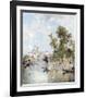 View of Rio Ognissanti with Church of Gesuati beyond-Franz Richard Unterberger-Framed Premium Giclee Print