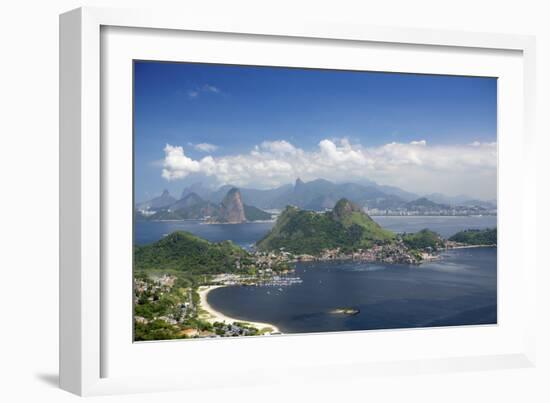 View of Rio, the Serra Da Carioca Mountains and Sugar Loaf-Alex Robinson-Framed Photographic Print