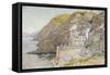 View of Riomaggiore Countryside-Telemaco Signorini-Framed Stretched Canvas