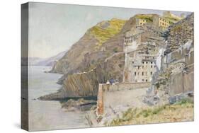 View of Riomaggiore Countryside-Telemaco Signorini-Stretched Canvas