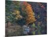 View of River and Forest in Early Autumn, Pittsfield, Massachusetts, USA-Massimo Borchi-Mounted Photographic Print