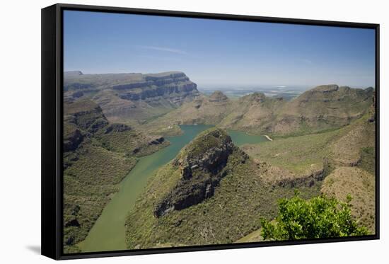 View of river canyon, Blyde River Canyon, Greater Drakensberg, Mpumalanga-Bob Gibbons-Framed Stretched Canvas