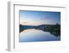 View of River Elbe and Pirna at dawn, Saxony, Germany-Ian Trower-Framed Photographic Print