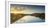 View of River Elbe and Pirna at dawn, Saxony, Germany-Ian Trower-Framed Photographic Print