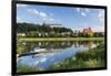 View of River Elbe and Pirna, Saxony, Germany-Ian Trower-Framed Photographic Print