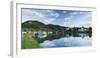 View of River Moselle and Bernkastel-Kues, Rhineland-Palatinate, Germany, Europe-Ian Trower-Framed Photographic Print