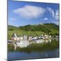 View of River Moselle and Bernkastel-Kues, Rhineland-Palatinate, Germany-Ian Trower-Mounted Photographic Print