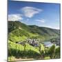 View of River Moselle and Bernkastel-Kues, Rhineland-Palatinate, Germany-Ian Trower-Mounted Photographic Print