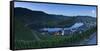 View of River Moselle at dusk, Bremm, Rhineland-Palatinate, Germany, Europe-Ian Trower-Framed Stretched Canvas