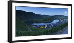 View of River Moselle at dusk, Bremm, Rhineland-Palatinate, Germany, Europe-Ian Trower-Framed Photographic Print