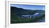 View of River Moselle at dusk, Bremm, Rhineland-Palatinate, Germany, Europe-Ian Trower-Framed Photographic Print