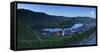 View of River Moselle at dusk, Bremm, Rhineland-Palatinate, Germany, Europe-Ian Trower-Framed Stretched Canvas