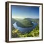 View of River Moselle, Bremm, Rhineland-Palatinate, Germany-Ian Trower-Framed Photographic Print