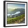 View of River Moselle, Bremm, Rhineland-Palatinate, Germany-Ian Trower-Framed Photographic Print