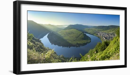 View of River Moselle, Bremm, Rhineland-Palatinate, Germany-Ian Trower-Framed Photographic Print