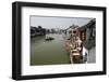 View of River Village with Boats, Zhujiajiao, Shanghai, China-Cindy Miller Hopkins-Framed Photographic Print